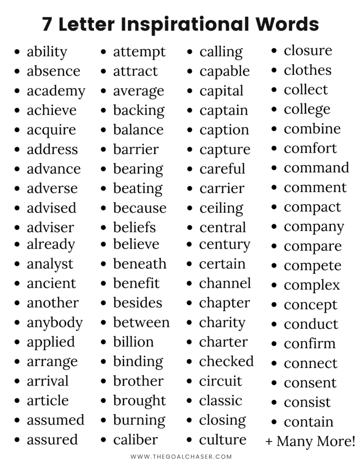 7 Letter Words Using Mammoth