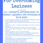 Affirmations for Overcoming Laziness