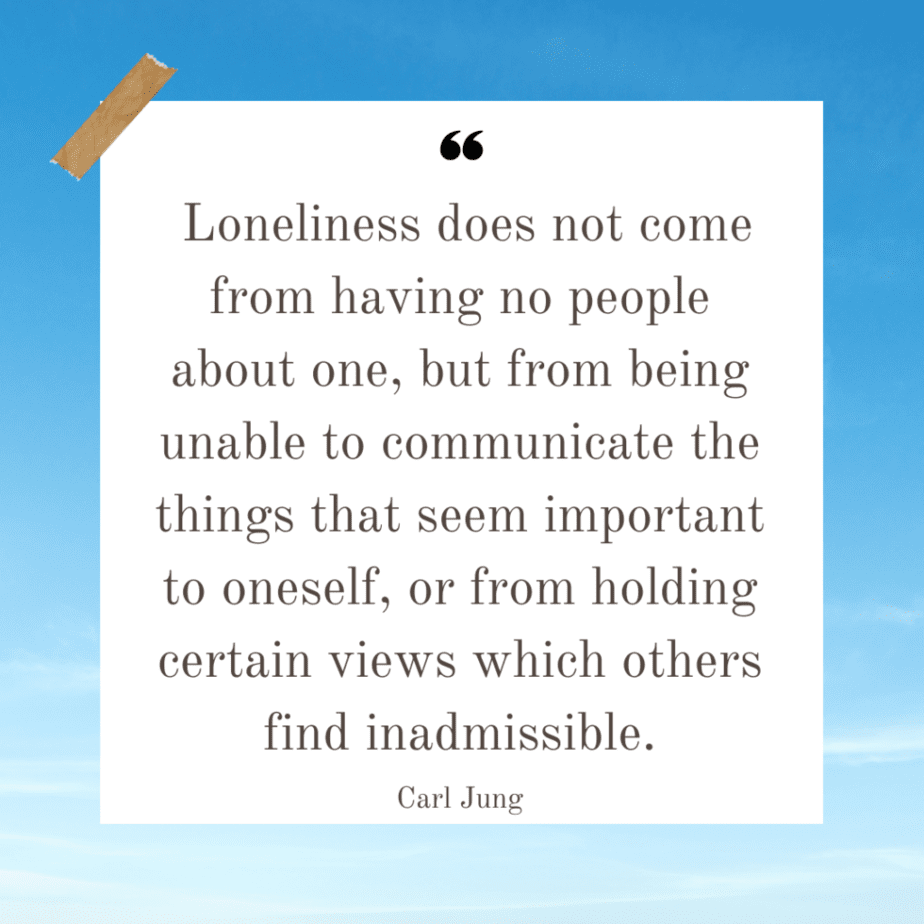 Carl Jung Quote on loneliness