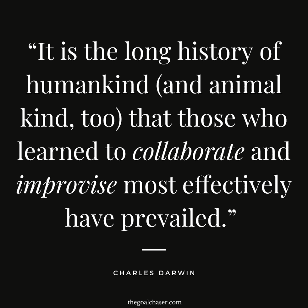 Charles Darwin quote on team collaboration and teamwork