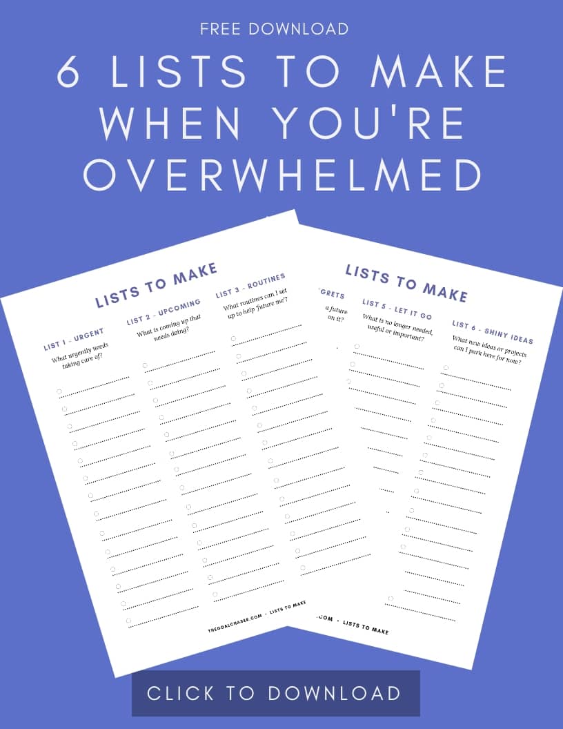 6 Lists to Make When Overwhelmed