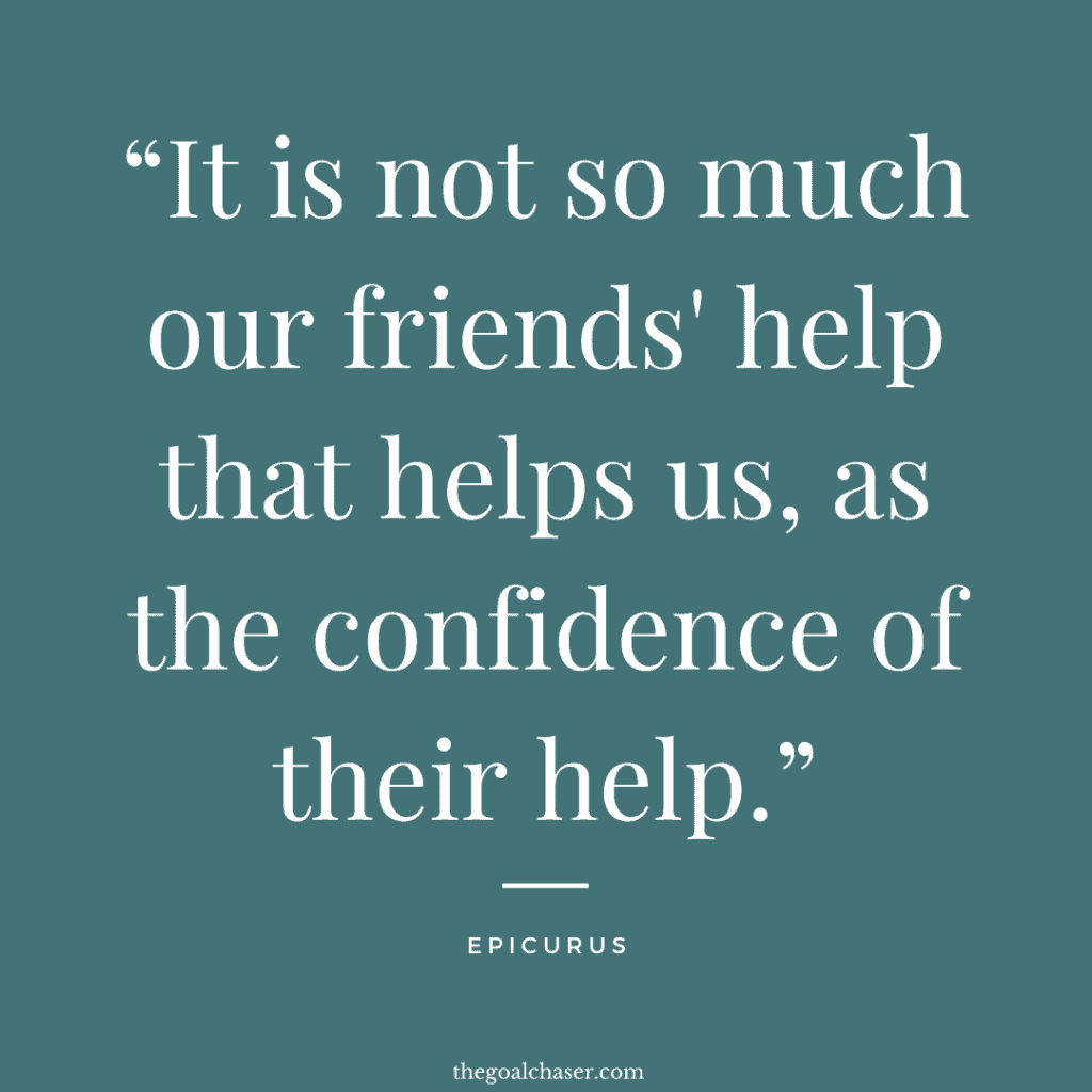 Epicurus quote on the meaning of friendship