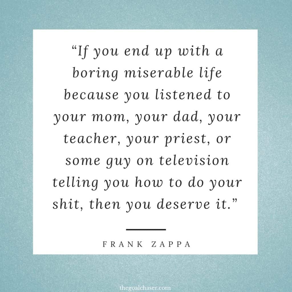 Frank Zappa self love quote