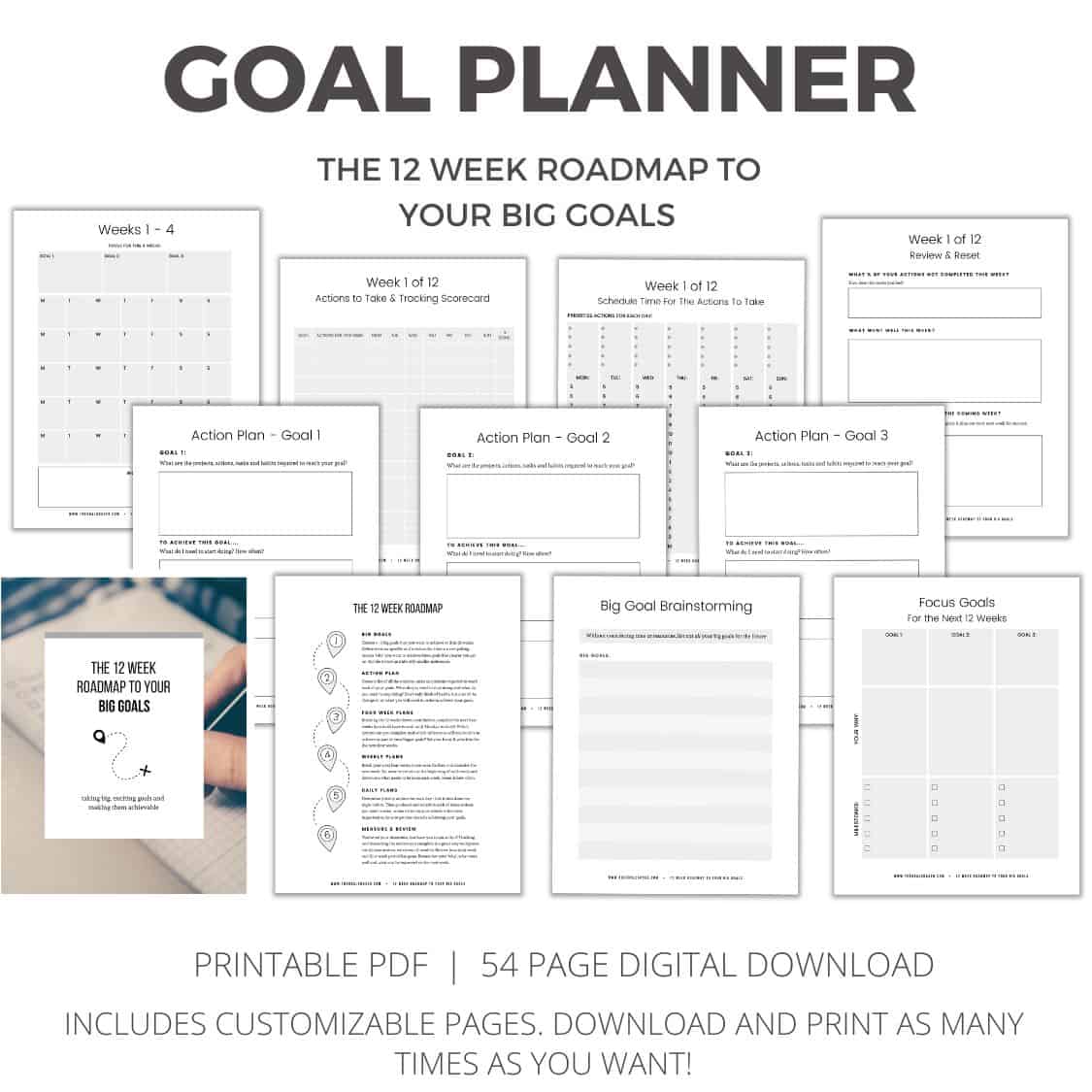 12 Week Goal Setting Worksheet - Free Printables