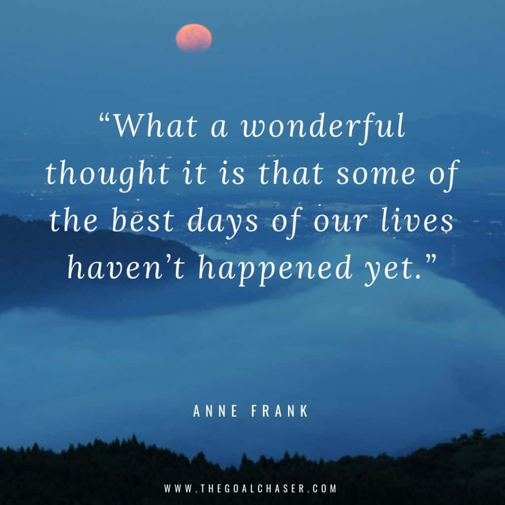 Inspirational good night quotes - Anne Frank