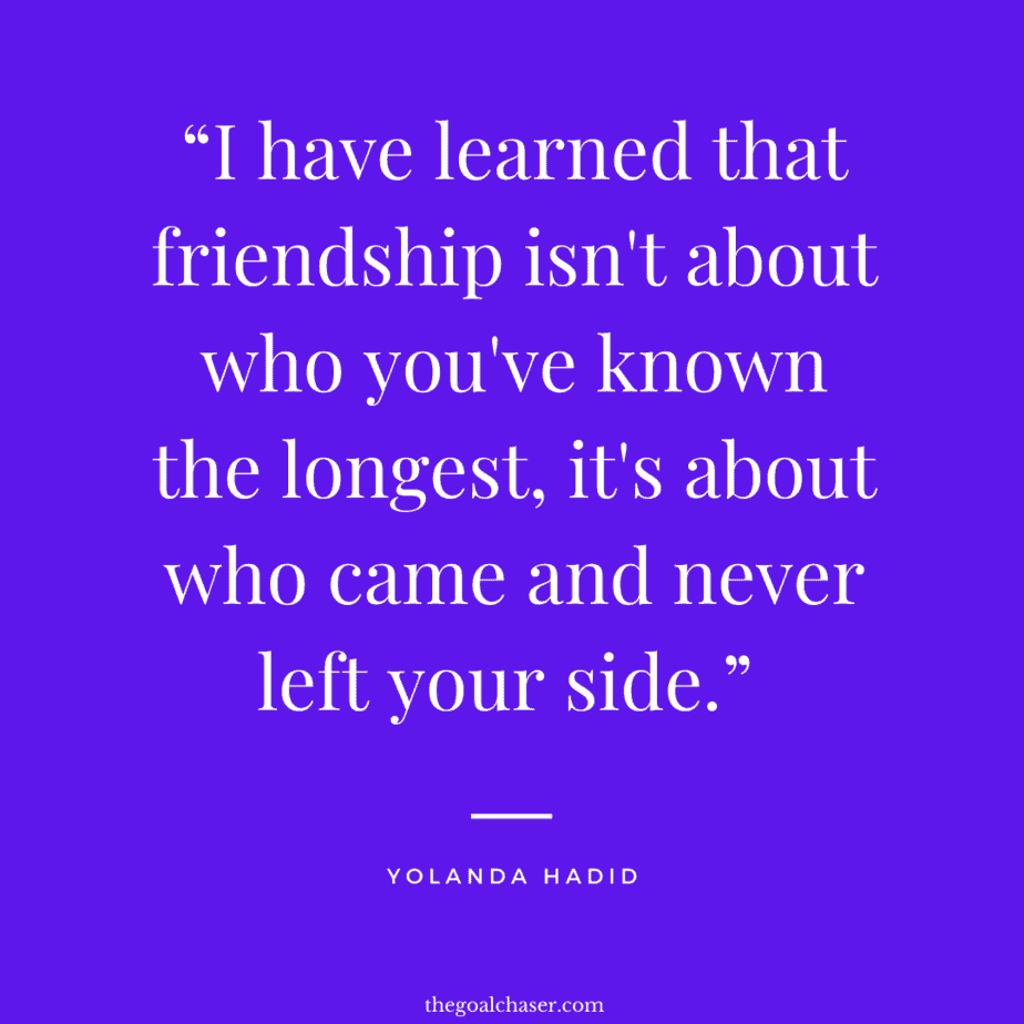 Inspiring Friendship quotes Yolanda Hadid
