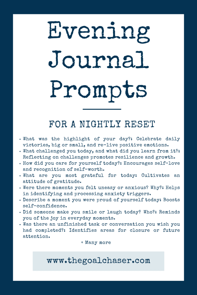 Journal Prompts Evening 
