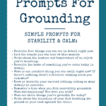 Journal Prompts For Grounding