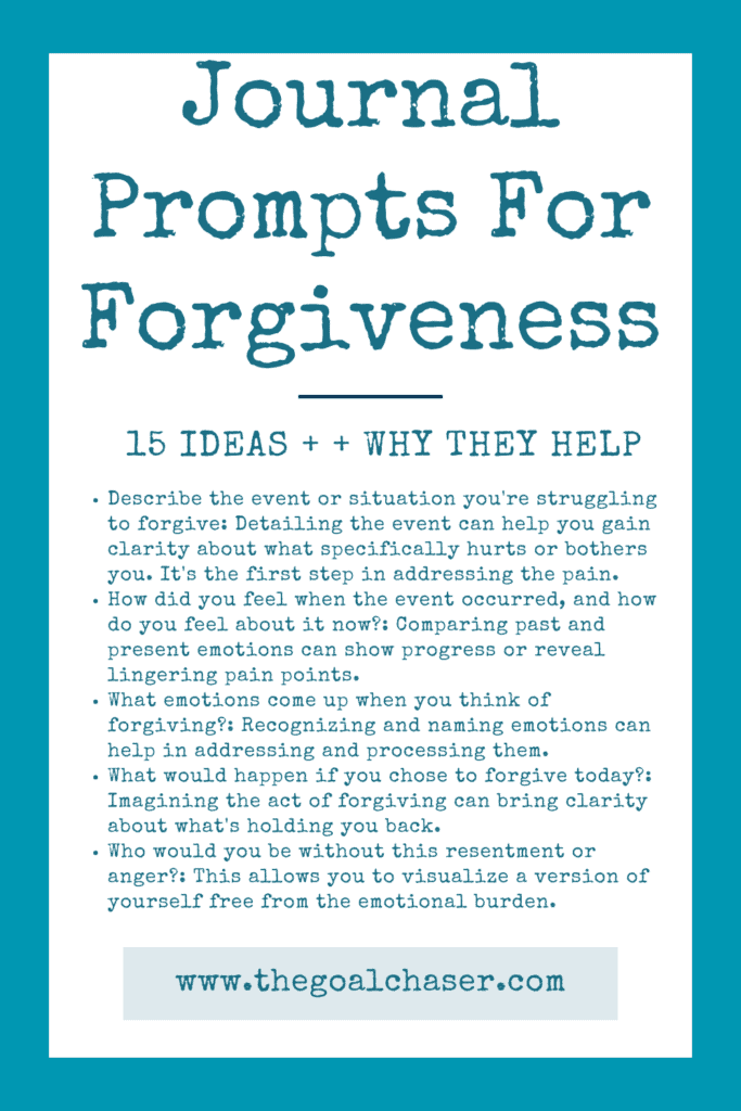 Journaling Prompts For Forgiveness