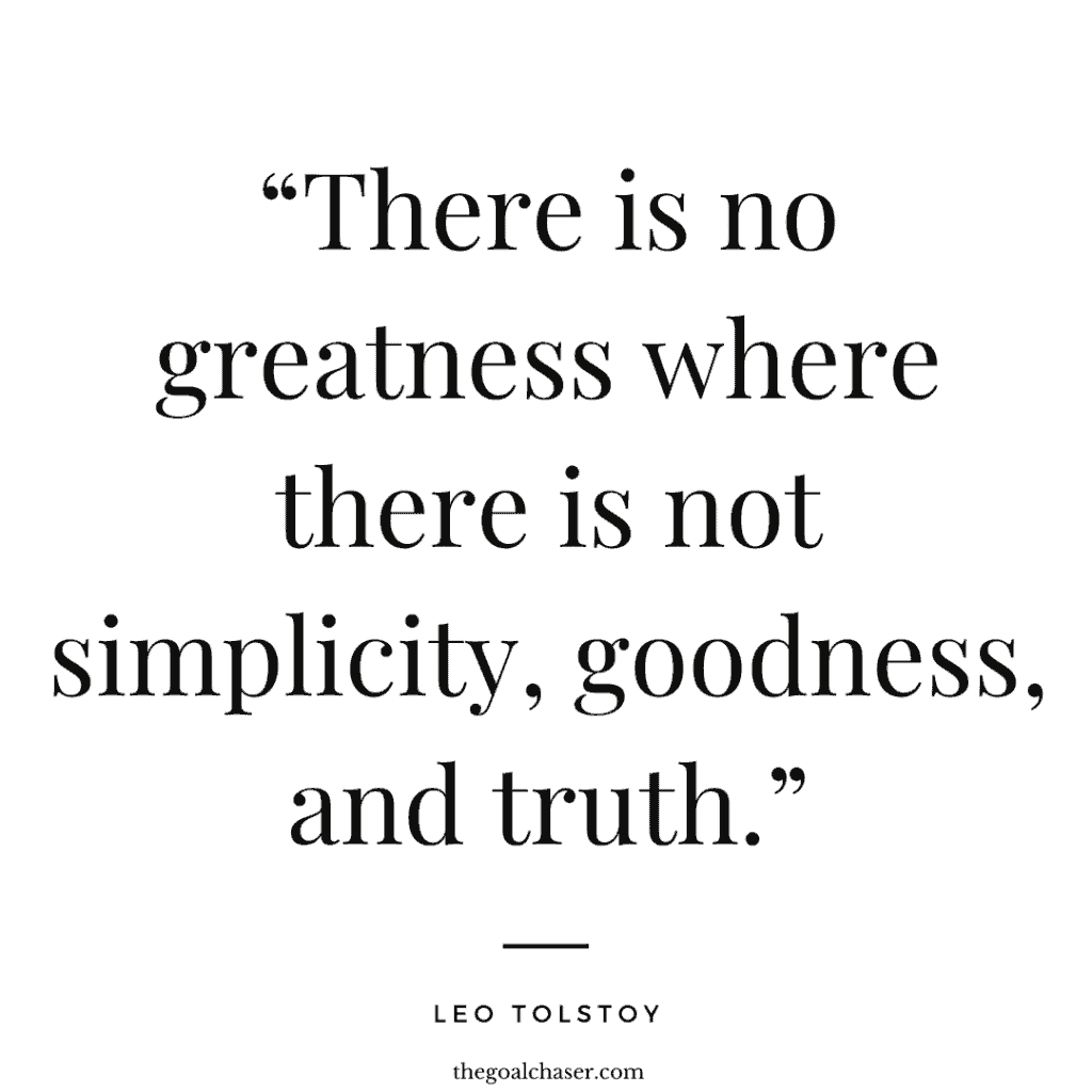 Leo Tolstoy quote on simplicity