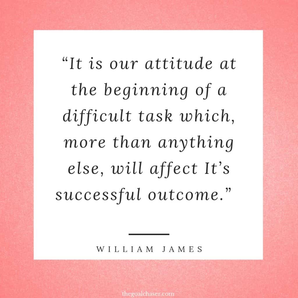 Positive attitude quotes William James
