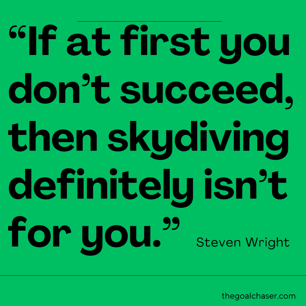 Steven Wright funny quote about skydiving