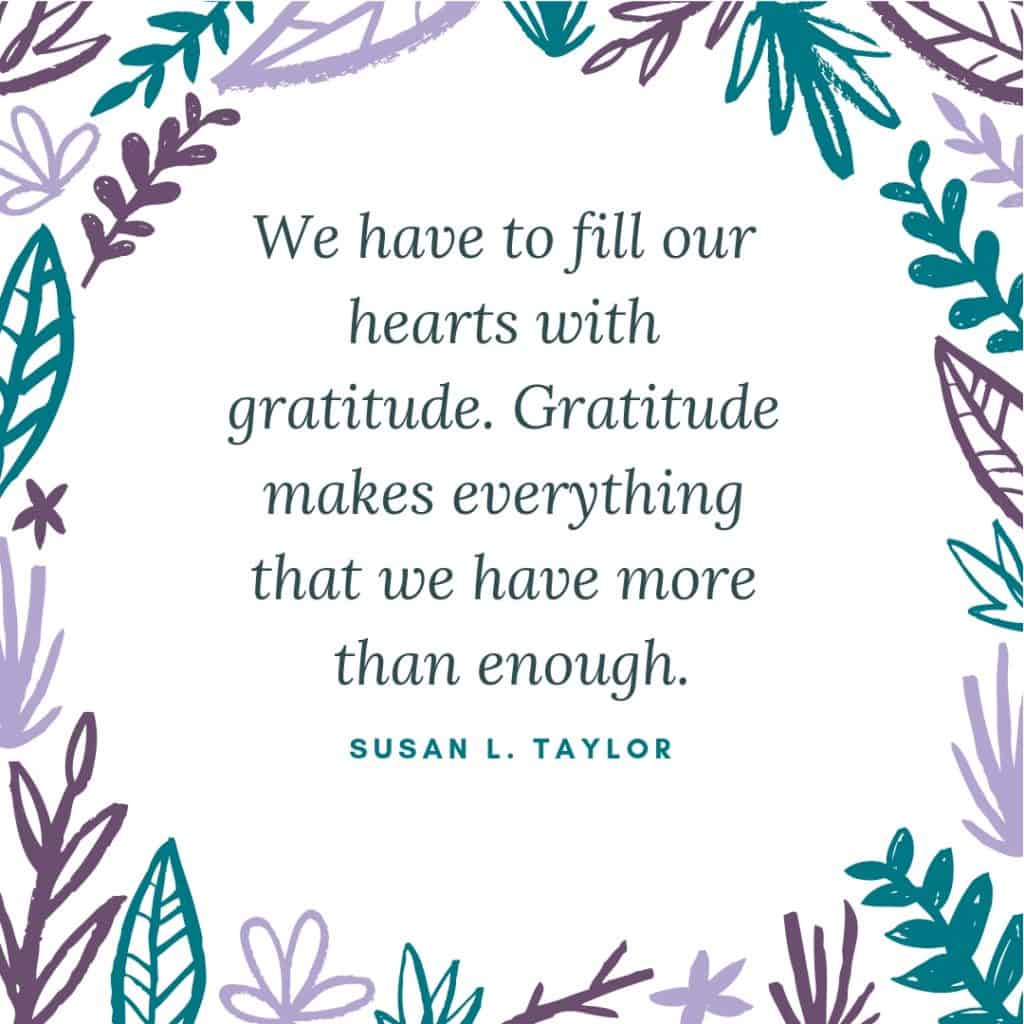 Susan Taylor gratitude quote