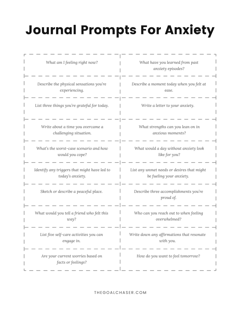 journal prompts for anxiety pdf