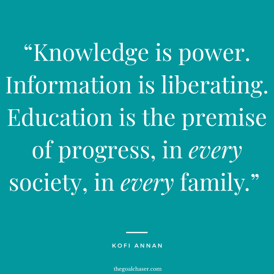 Knowledge Is Power Quotes - The Original + 32 Variations