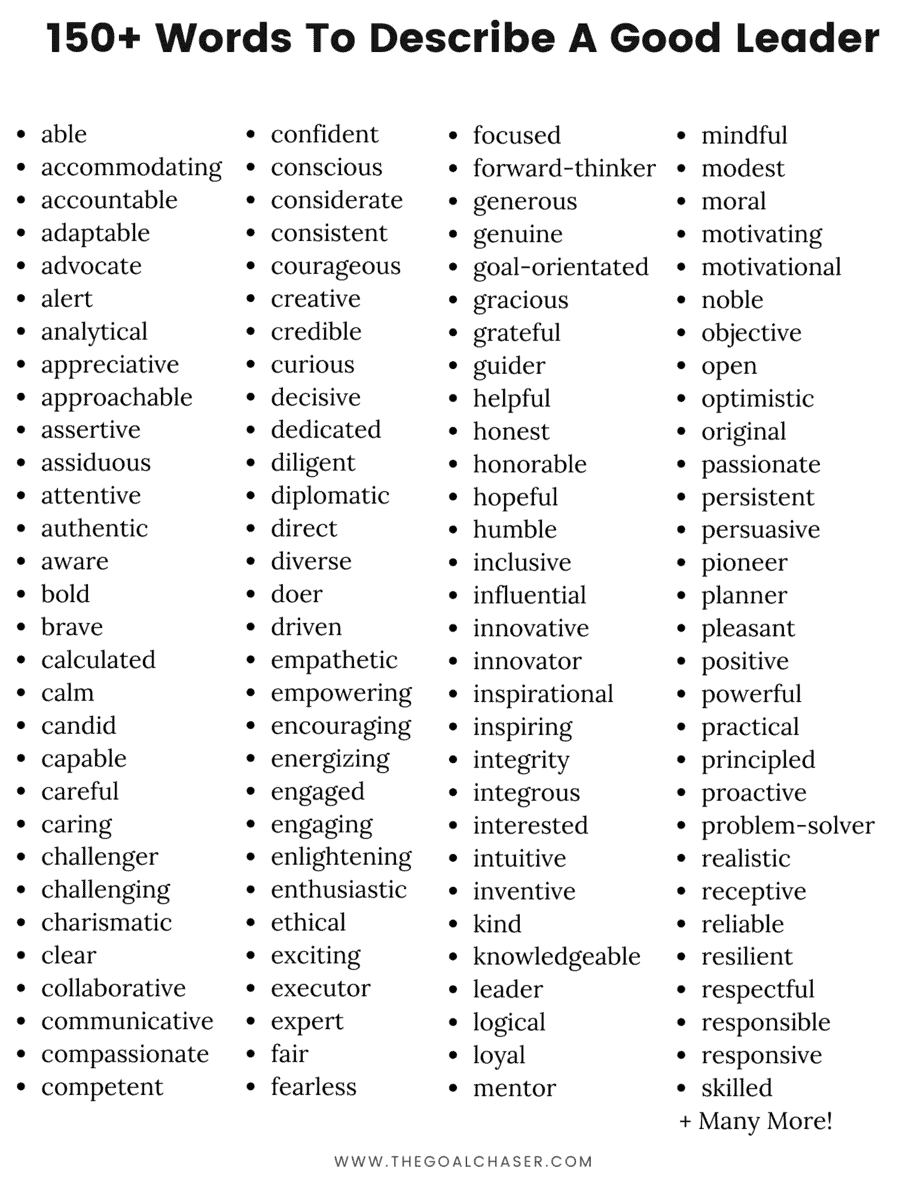 150-words-to-describe-a-good-leader