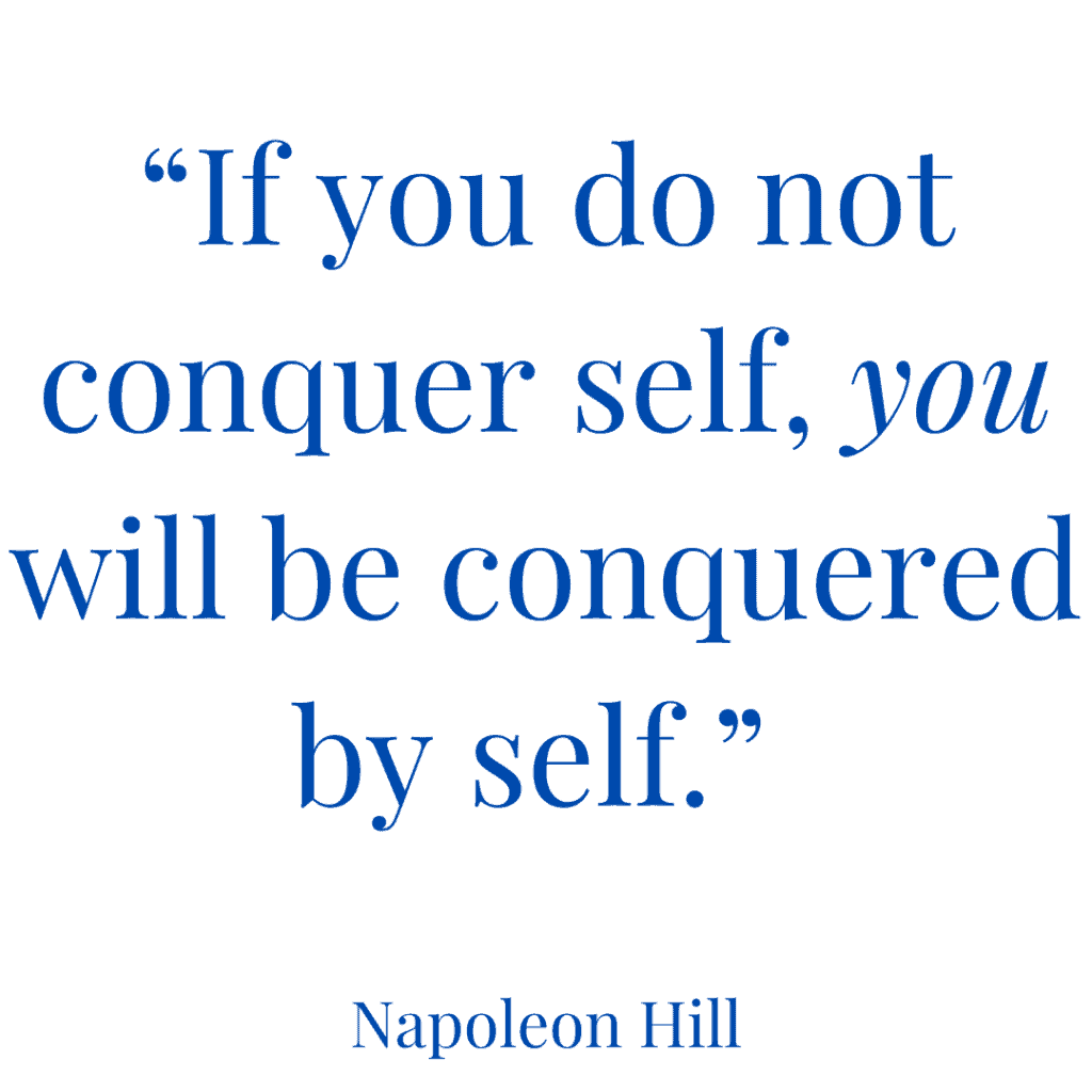 napoleon hill self-discipline quote