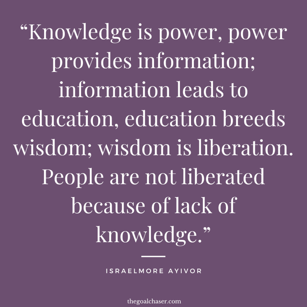 quotes on knowledge is power