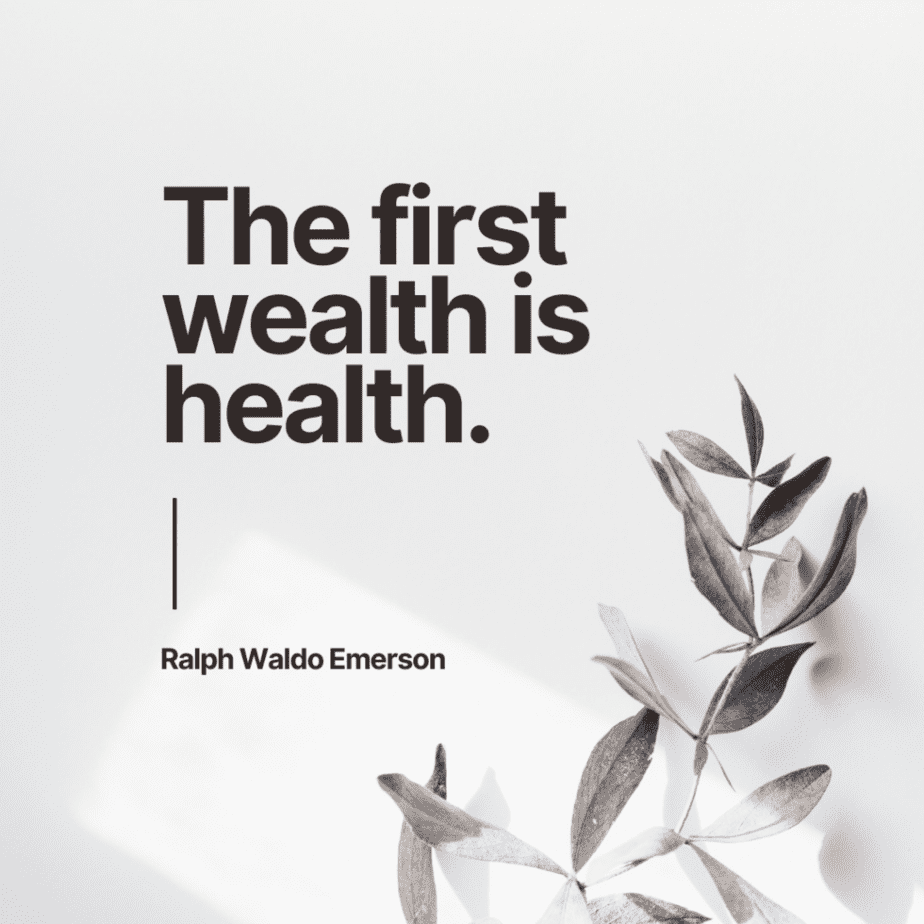 ralph waldo emerson health quote