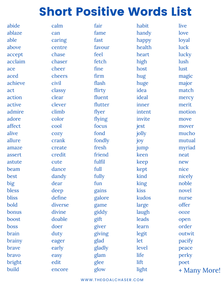short-positive-words-list-the-goal-chaser