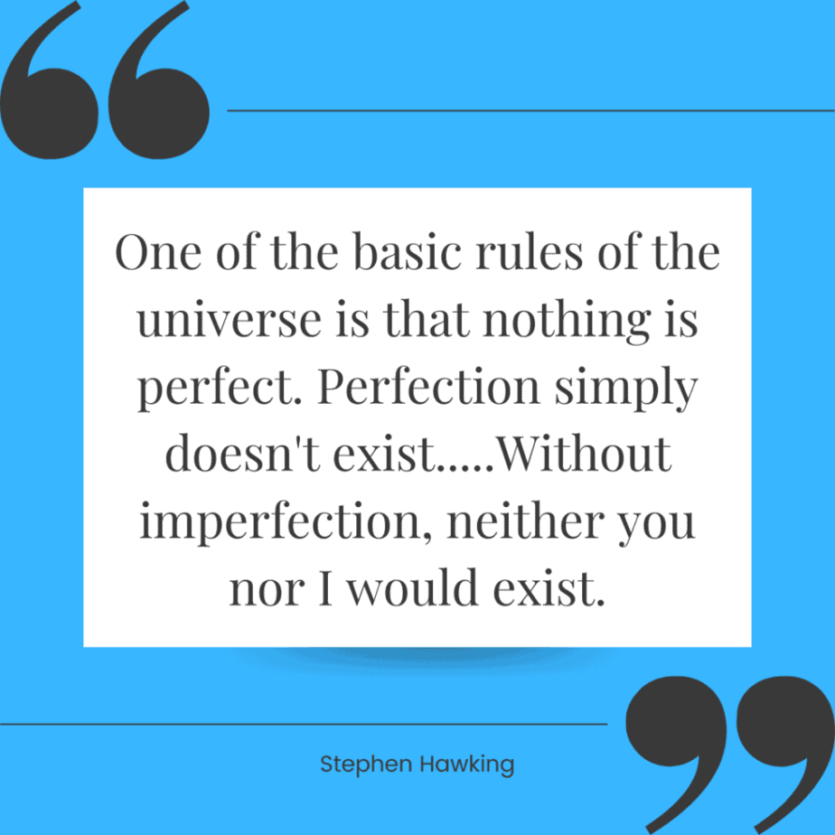 stephen hawking imperfection quote