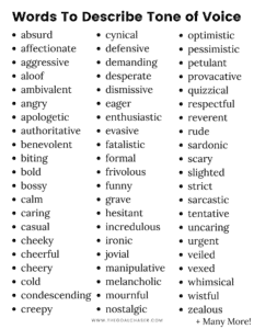 60+ Words To Describe Tone Of Voice (With Meanings)