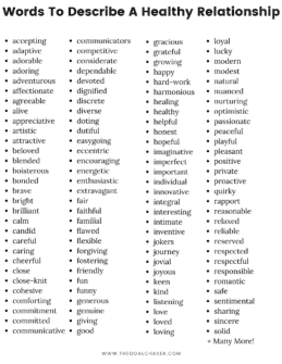 250+ Words To Describe A Relationship (good And Bad)