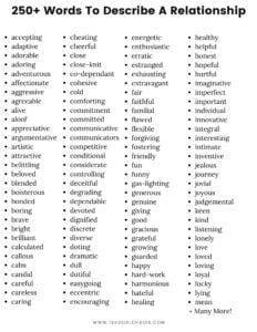 250+ Words To Describe A Relationship (Good and Bad)