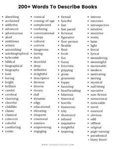 200+ Words To Describe A Book - Adjectives To Describe Any Book